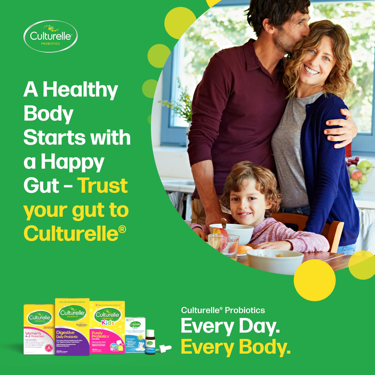 Culturelle 4-in-1 Probiotics for Women, Daily Probiotic & Prebiotic Supplement to Support Vaginal Health, Digestive Health, Immune Health