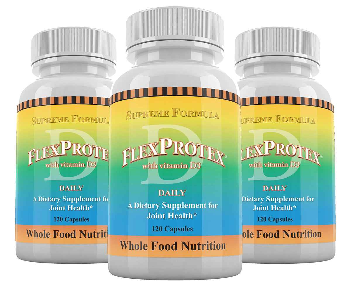 Daily Health, FlexProtex D Joint Muscle Support Supplement 3 Bottles Plus 1 Bottle Daily Marine Coral Calcium 90 Capsules Daily HealthBuy Supplements Australia