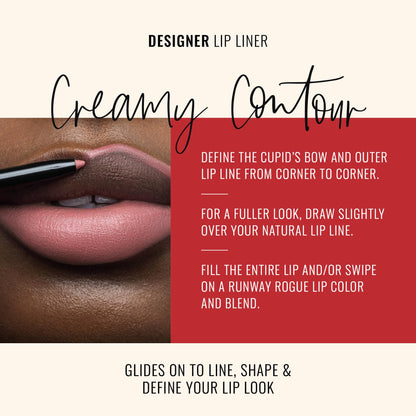 Runway Rogue Designer Liner Lip Pencil, Matte Cool Berry-Rose Lip Liner Pencil and Lip Liner Sharpener, ‘Camera Ready’ Runway RogueBuy Supplements Australia