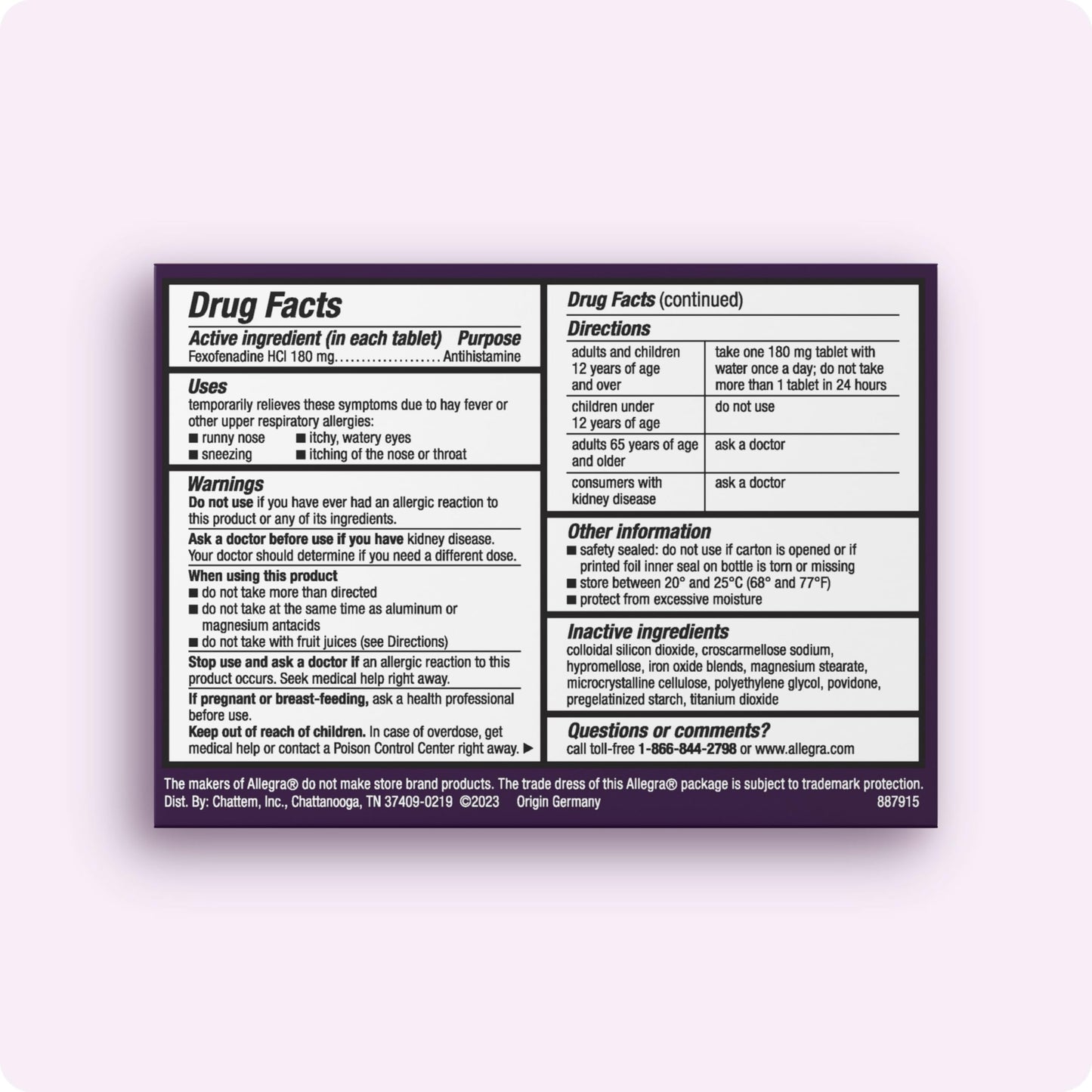 Allegra Adult 24-Hour Allergy Relief Tablets, Non-Drowsy Indoor and Outdoor Allergy Medicine, 180 mg Fexofenadine HCI Antihistamine Pill, 30 Count Plus 1 Count Travel Pack Allegra buy supplements Au
