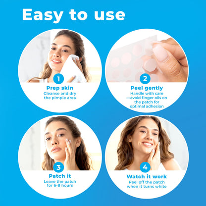 PatchRx Pimple Patches for Face (120 Patches), Hydrocolloid Acne Patches with Tea Tree Oil