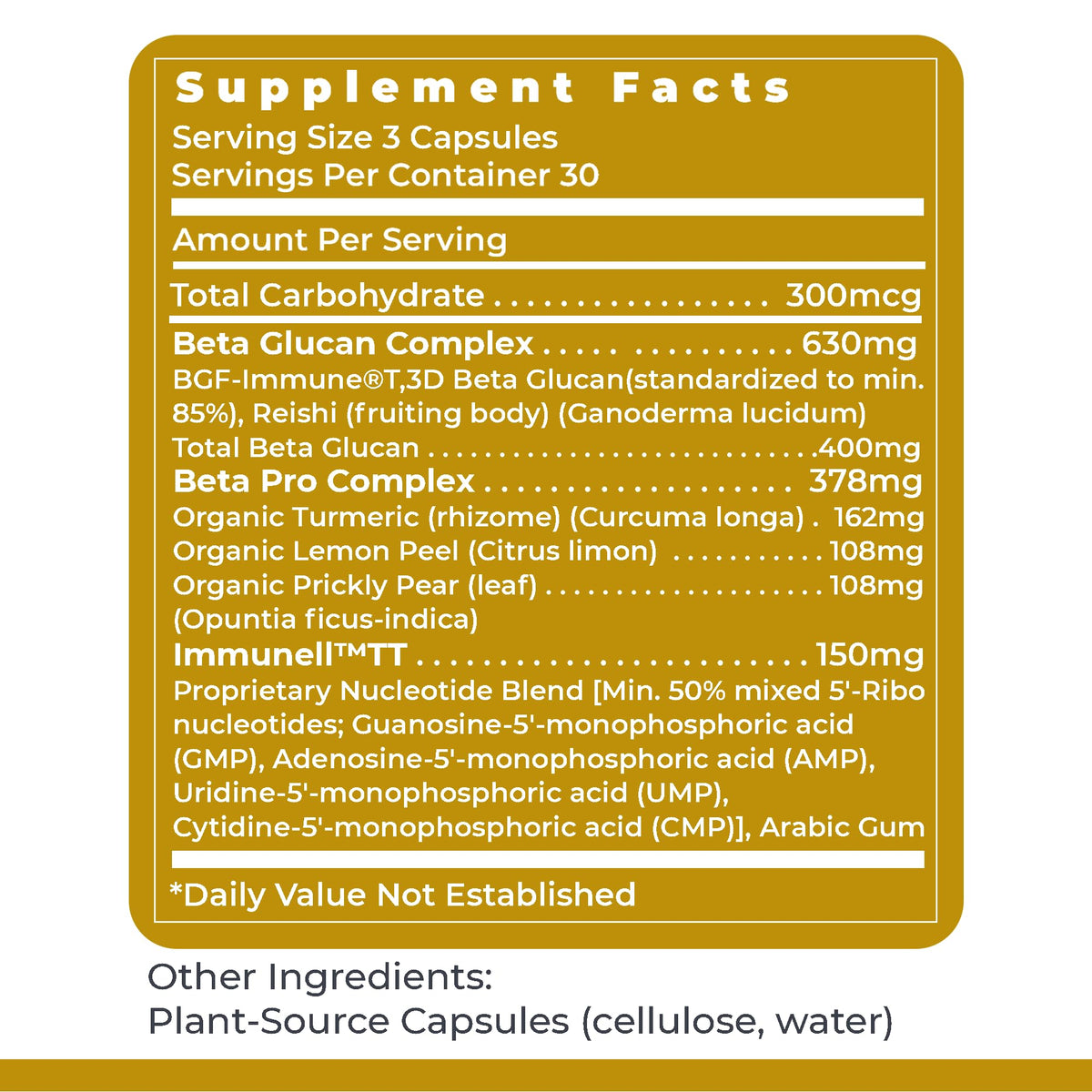 Premier Research Labs Nucleo Immune - Beta Glucan Supplements, Beta Glucans, Phytochemicals, Prickly Pear, Fiber, Immune Support - 90 Capsules Premier Research LabsBuy Supplements Australia