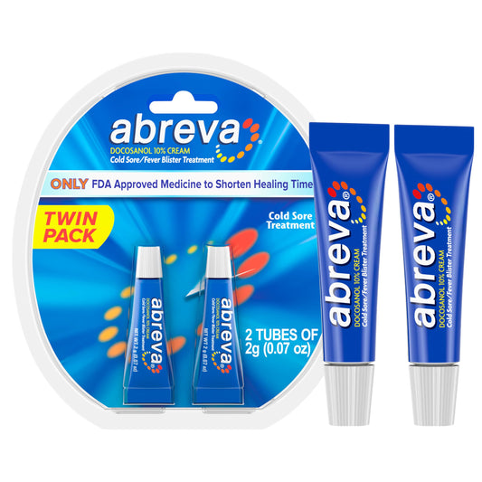 Abreva 10 Percent Docosanol Cold Sore Treatment, Treats Your Fever Blister in 2.5 Days - 0.07 oz Tube x 2 Abreva buy supplements Au
