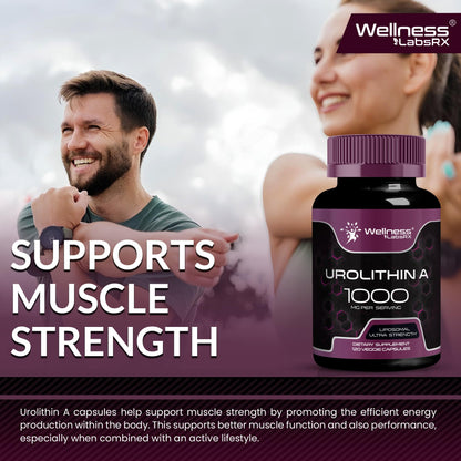 Urolithin A Supplement Capsules 1,000mg (98.9% Pure) – Advanced Urolithin A+ Formula for Cellular Renewal & Mitochondrial Support