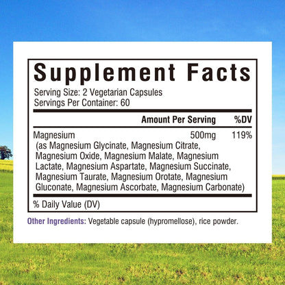 Innate Vitality 12-in-1 Magnesium Complex, 500 mg Elemental Mag, with Magnesium Glycinate Malate Taurate Aspartate & More, Non-GMO, for Nerves, Sleep, Heart, Energy, 120 Veg Caps Innate Vitality buy supplements Au