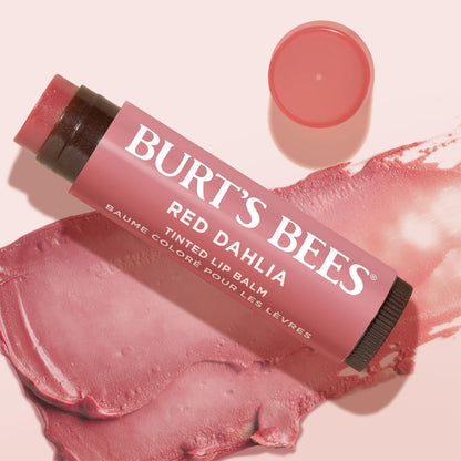 Burt's Bees Lip Tint Balm with Long Lasting 2 in 1 Duo Tinted Balm Formula, Color Infused with Deeply Hydrating Shea Butter for a Natural Looking Buildable Finish, Fiery Red Dahlia (2-Pack) Burt's BeesBuy Supplements Australia