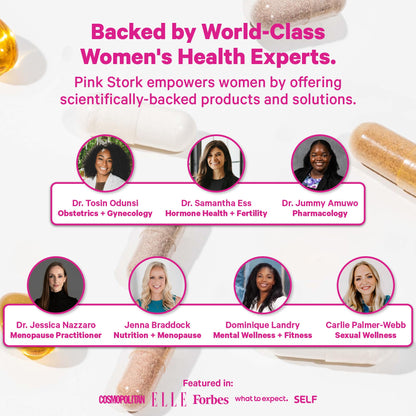 Pink Stork Magnesium Glycinate with Vitamin D - Magnesium Supplement for Women to Support Natural Calm, Mood, and Sleep - Hormone Balance for Women