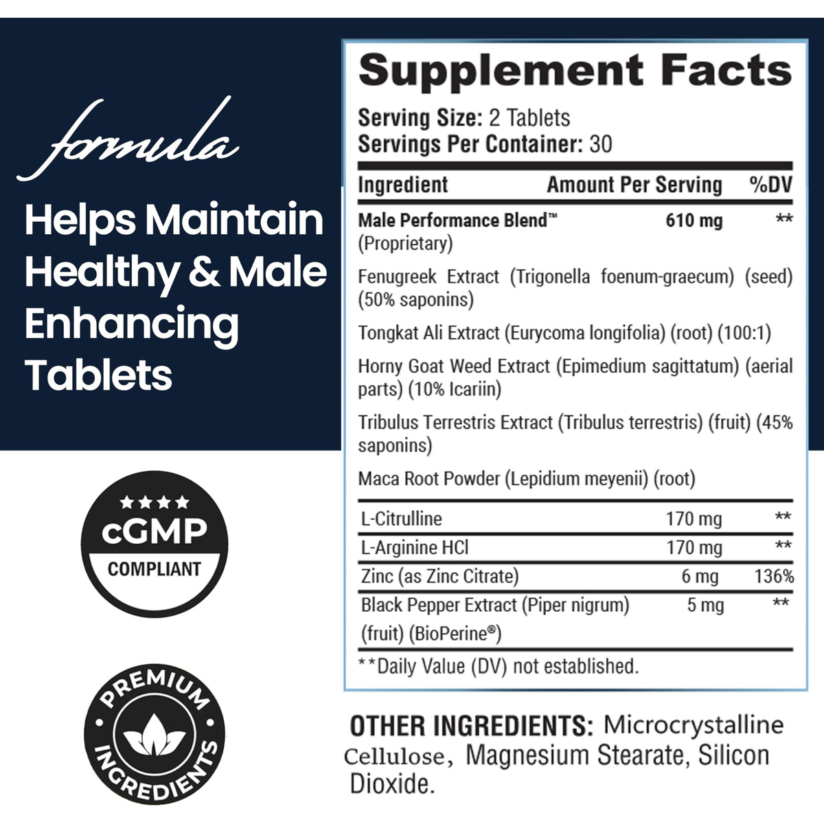 Male Enhancing Supplement - Fast Acting Performance Pills for Men for Blood Flow - Size & Stamina - Testosterone Booster, Maca Root, Epimedium,Tongkat Ali Dietary Supplement 60 Tablets TESTO BIOGENBuy Supplements Australia
