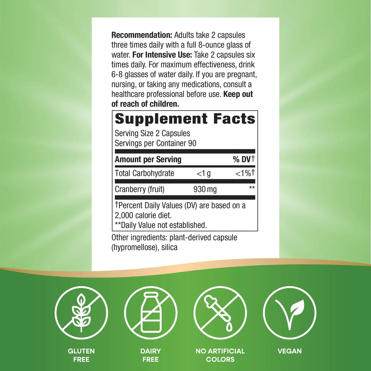 Nature's Way Cranberry Fruit, Cranberry Supplements, Supports Urinary Tract Health*, 930 mg per 2-Capsule Serving, 180 Capsules (Packaging May Vary) Nature's WayBuy Supplements Australia
