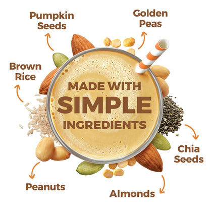 Orgain Organic Simple Vegan Protein Powder, Peanut Butter - 20g Plant Based Protein, With less Ingredients, No Artificial Sweeteners, Gluten Free, No Dairy or Lactose, 1.25 lb (Packaging May Vary)