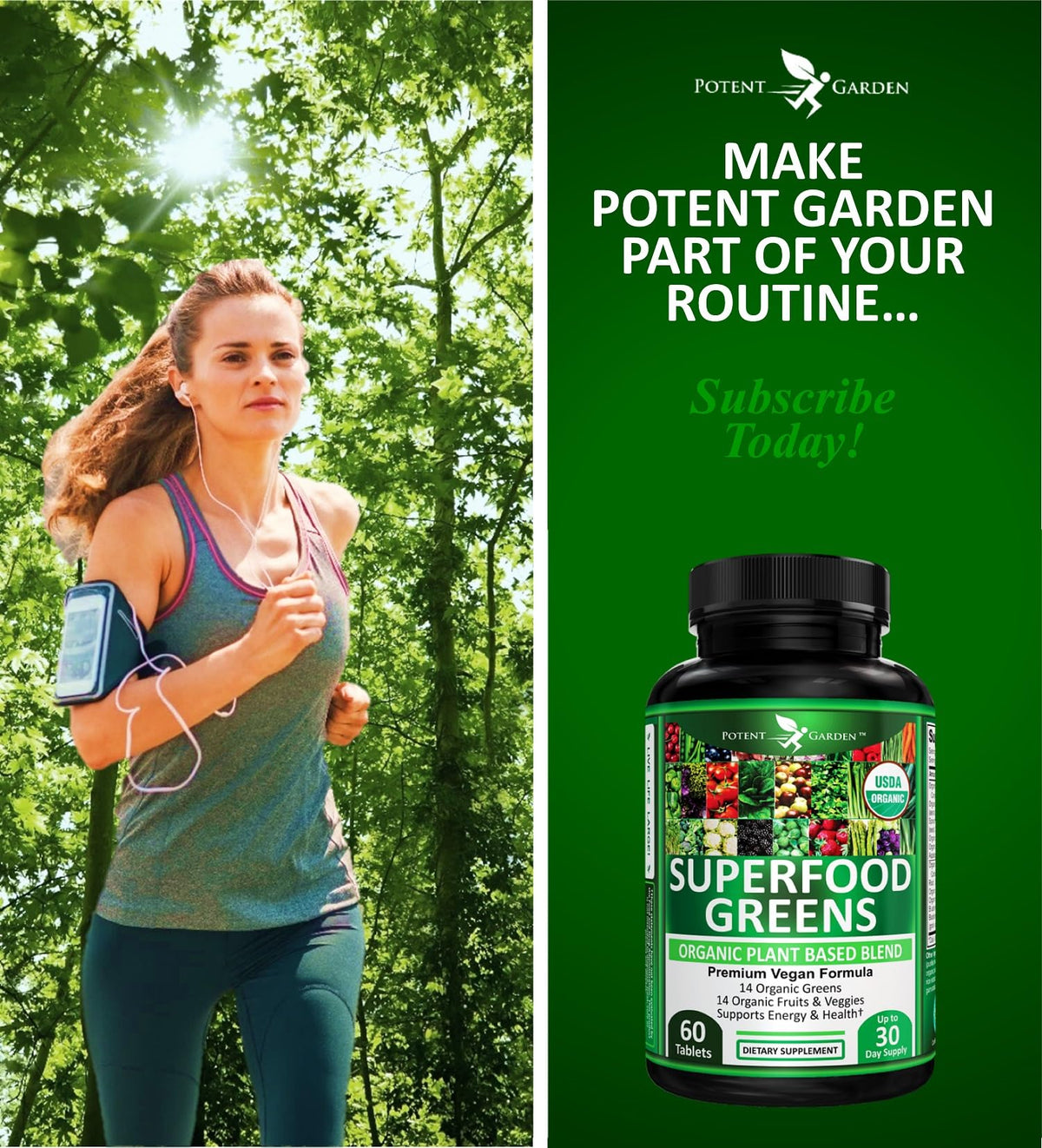 Potent Garden Daily Nutrition Bundle – Superfood Greens + Multivitamin Potent Garden buy supplements Au