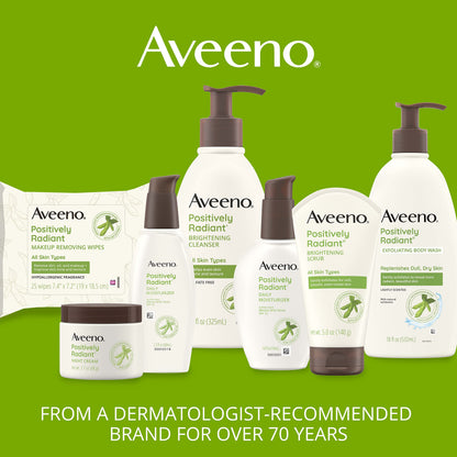 Aveeno Positively Radiant Face Moisturizer with SPF 30 Sunscreen, Hydrating Facial Moisturizer with Soy Extract to Visibly Improve Skin Tone and Texture