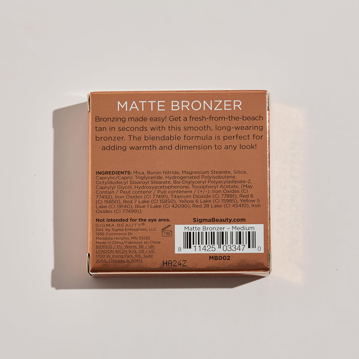Sigma Beauty Matte Bronzer - Longwear Light Bronzer Powder with Matte Finish for Face - Achieving a Natural, Sun Kissed Glow (Dark) Sigma BeautyBuy Supplements Australia