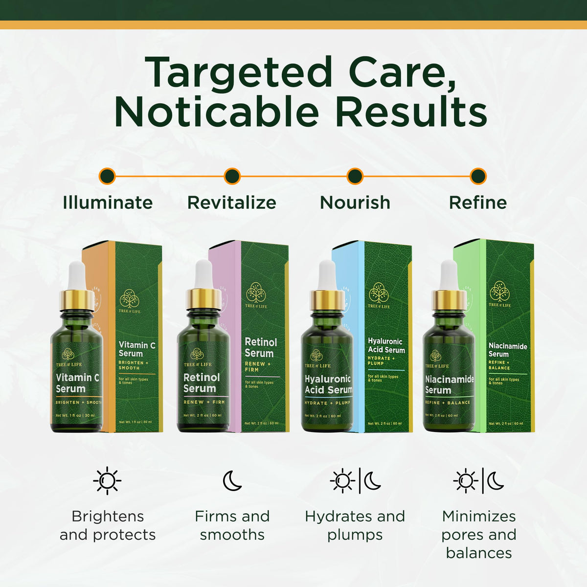 Tree of Life Beauty Vitamin C Skin Care Set, Skin Brightening Face Oil for Dark and Age Spots, Facial Serums