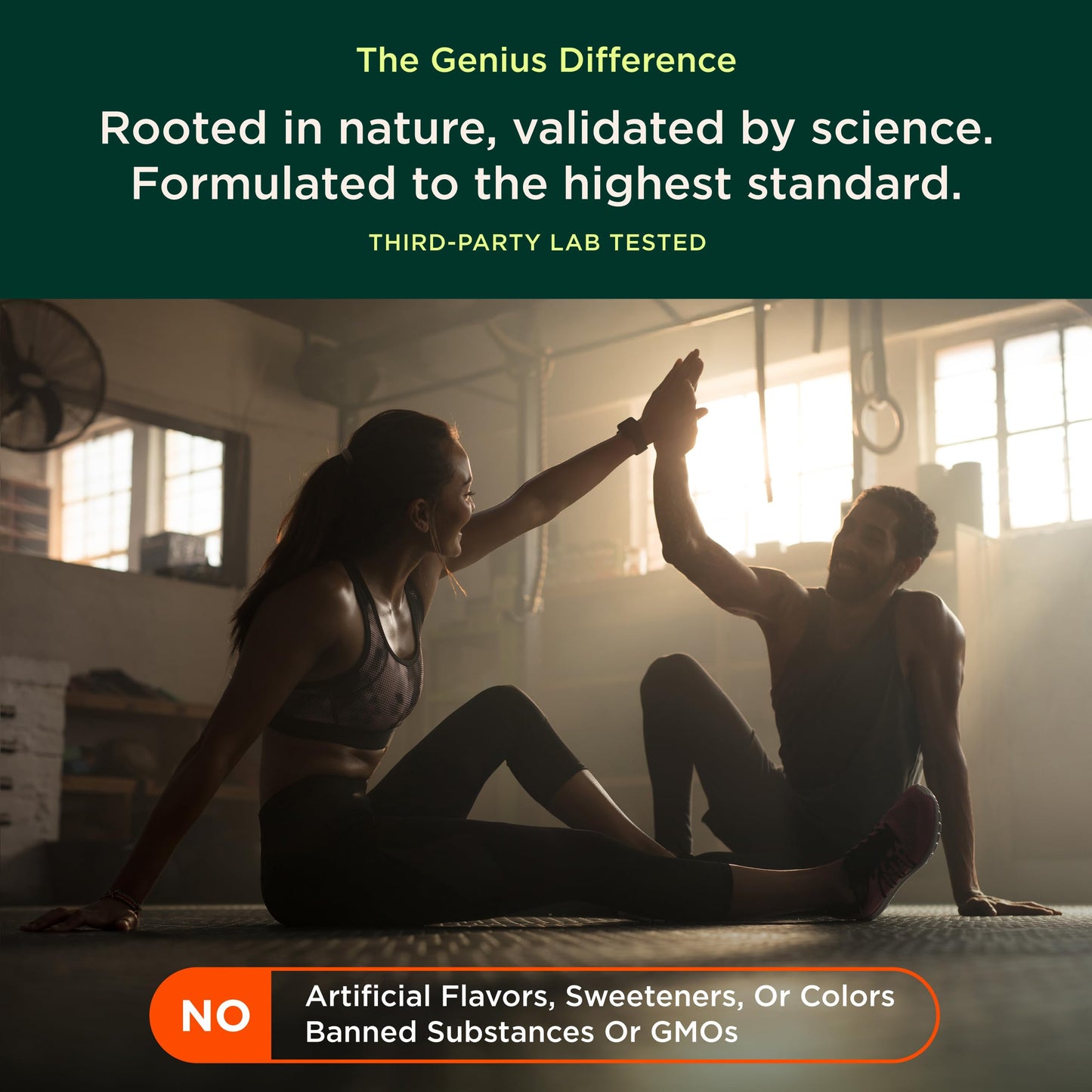 The Genius Brand Genius Mushrooms - Plant-Based Supplement for Immune, Focus & Energy Support - Lion's Mane, Cordyceps & Reishi