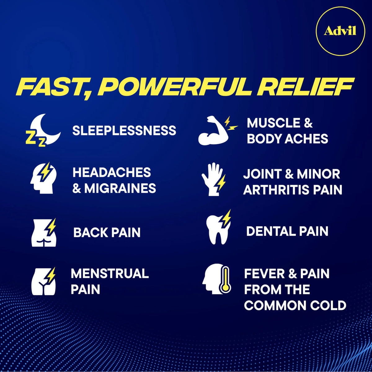 Advil PM Pain Reliever and Nighttime Sleep Aid, Pain Medicine with Ibuprofen for Pain Relief and Diphenhydramine Citrate for a Sleep Aid - 80 Coated Caplets AdvilBuy Supplements Australia