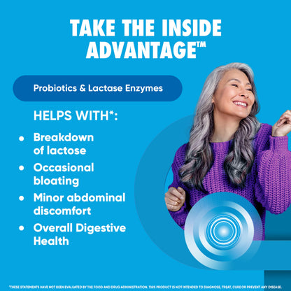 Digestive Advantage Lactose Defense Capsules (96 Count In A Box), Helps Breaks Down Lactose and Defend Against Digestive Upset