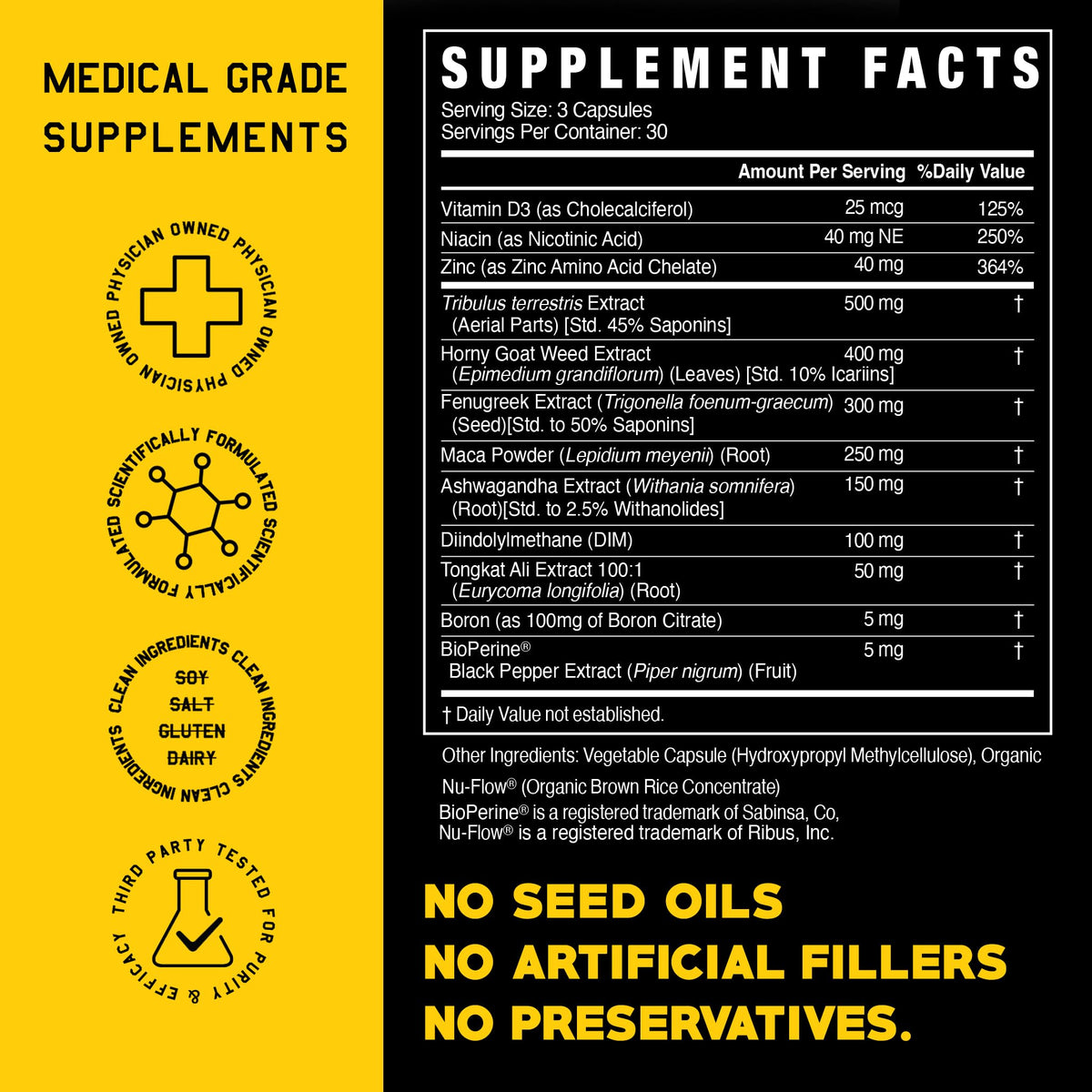High Level Man | 12-in-1 Testosterone & Vitality Formula for Men | Tongkat Ali, DIM, Tribulus, Ashwagandha, Fenugreek, Zinc & Maca, & More | Energy, Strength, Performance Support Science High LevelBuy Supplements Australia