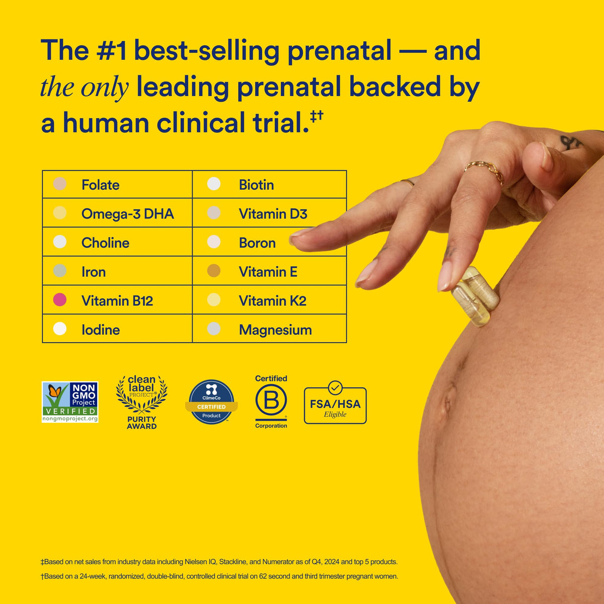 Ritual Prenatal Multivitamin for Women - Key Essential Vitamins and Minerals to Support Mom and Baby During Pregnancy* - Folate, Choline, Omega-3 DHA, Iron