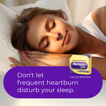 Nexium 24HR Acid Reducer Heartburn Relief Capsules for All-Day and All-Night Protection from Frequent Heartburn, Heartburn Medicine with Esomeprazole Magnesium - 42 Count Nexium buy supplements Au