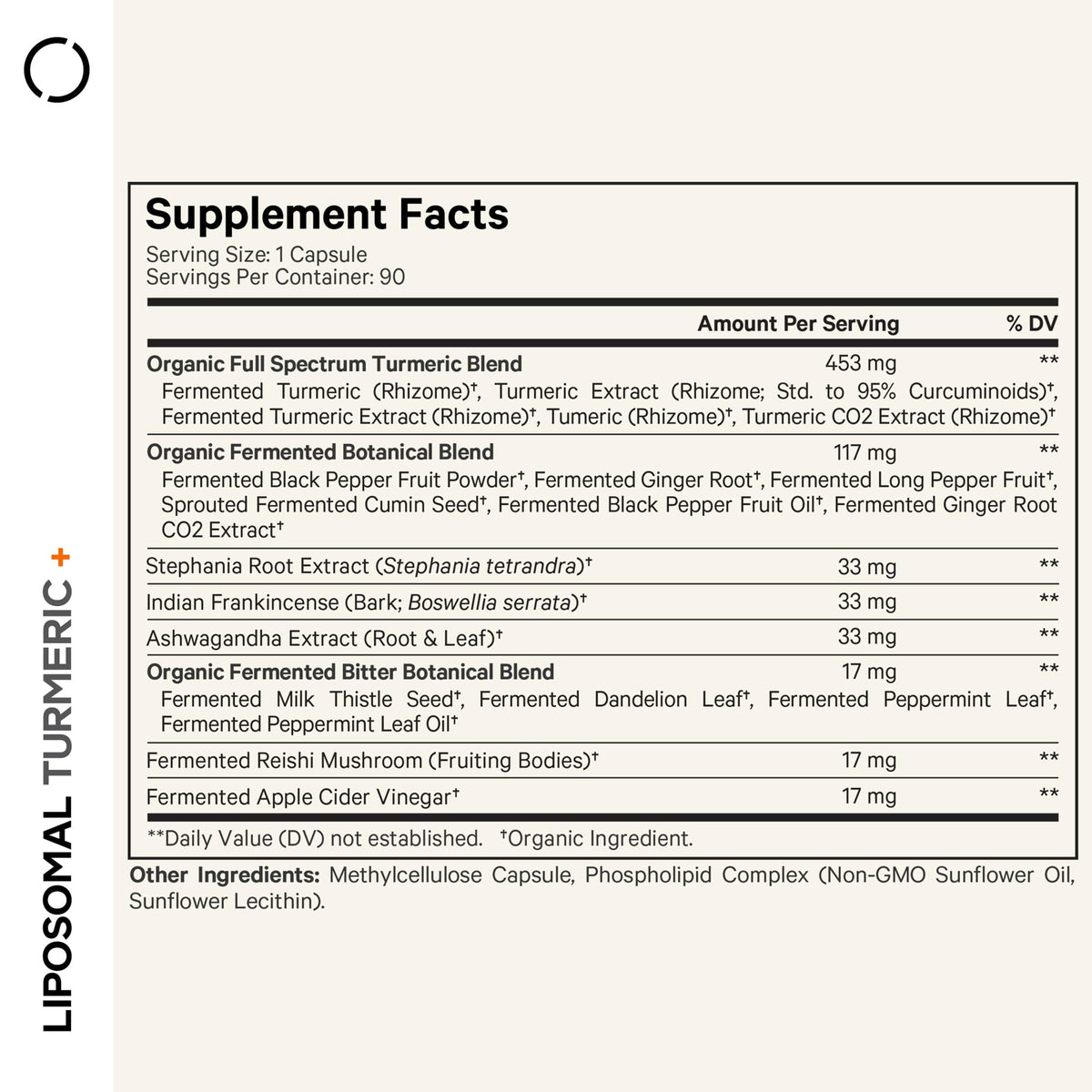 Codeage Organic Turmeric Supplement - 95% Curcumin Extract Pills - Liposomal Fermented Botanical Blend Black Pepper, Ashwagandha, Ginger, Stephania, Boswelia, Cumin, Digestive Bitters - 90 Capsules CodeageBuy Supplements Australia