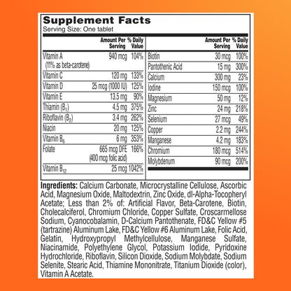 One A Day Multivitamin for Women 50 and Over Tablets, Womens Multivitamin 50 plus with Vitamins D, C, E, Zinc & Biotin, Daily Vitamins