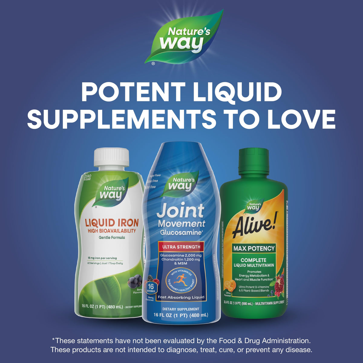Nature's Way Joint Movement Glucosamine Fast Absorbing Liquid, Ultra Strength, Supports Healthy Bones*, Liquid Glucosamine Chondroitin, MSM with Vitamin D3, Berry Flavored, 16 Fl Oz Nature's WayBuy Supplements Australia