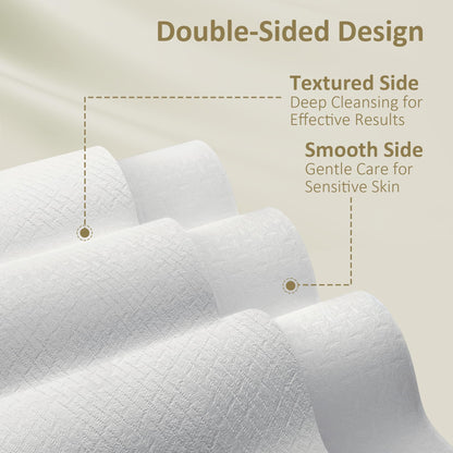 Ourmed Life Face Towels, Disposable Biodegradable Facial Towels for Sensitive Skin
