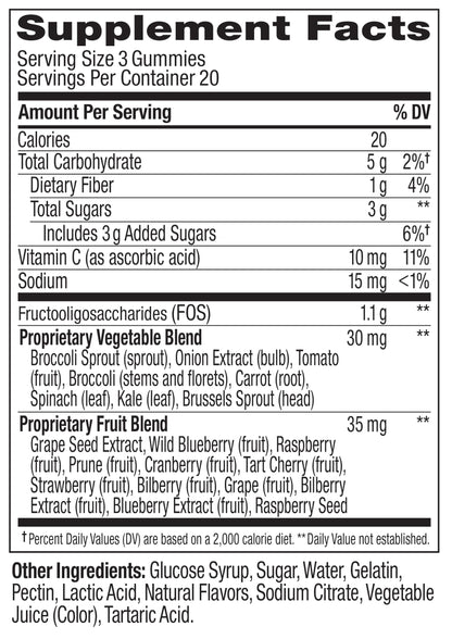 OLLY Supergood Superfoods Gummies, Supports Immune System & Digestive Health,* 15 Superfoods, Prebiotics, Vitamin C, Tropical Bliss Flavor