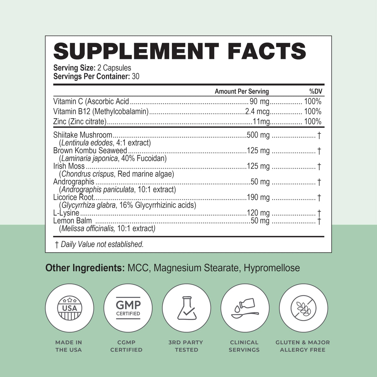 Simplix | Natural Supplement to Strengthen The Immune System | Respond to Outbreaks | Source of Highly Researched Mushroom & Seaweed Polysaccharides 60 Veggie Capsules (1 Pack) PapillexBuy Supplements Australia