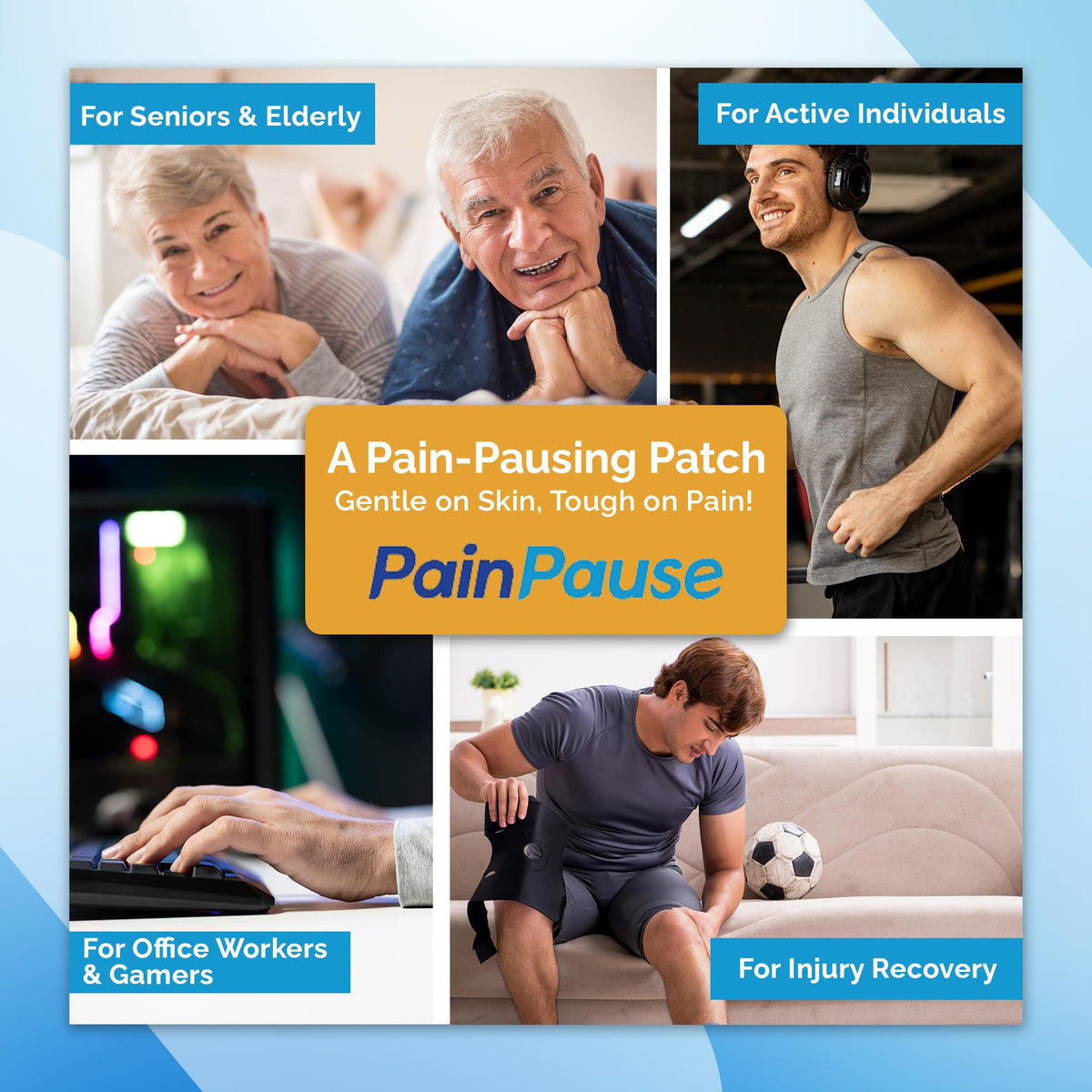 PainPause Long Lasting Pain Relief - Back, Hip, Knee, Neck, Plantar Fasciitis, and Others - Relief for Up to 7 Days, Clinically Tested, 4 Devices in 2 Pouches PainPauseBuy Supplements Australia