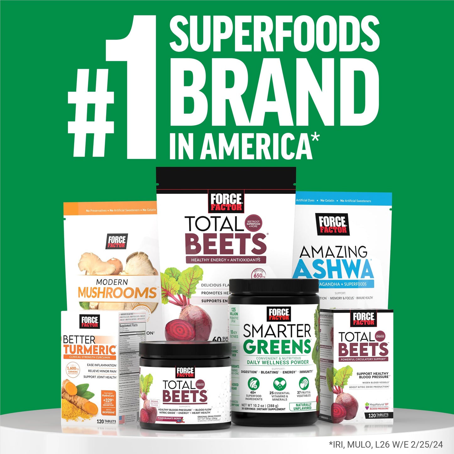 Force Factor Smarter Greens Daily Wellness Powder, Greens Superfood Powder to Support Gut Health, Bloating, & Digestion, with 40+ Superfoods