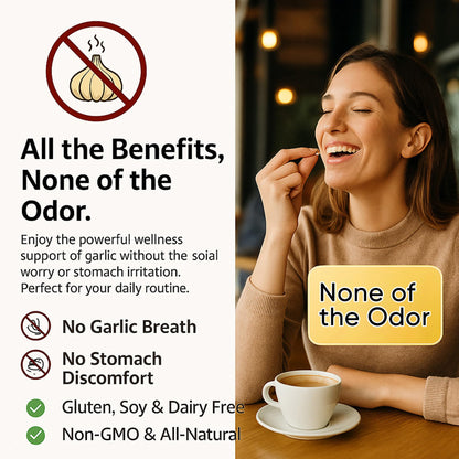 Aged Garlic Extract – 300 Count Odorless Garlic Supplement for Heart & Immune Support – Non-GMO, All-Natural Softgels, 2-Year Matured for Antioxidant Wellness (1)