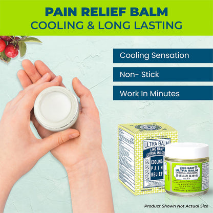 Ling Nam Ultra Balm External Analgesic, for Cooling Pain Relief Simple Backache Arthritis Strains Bruises Sprain, Muscle Pain, Muscle Soreness,0.7oz/19.8g Ling NamBuy Supplements Australia