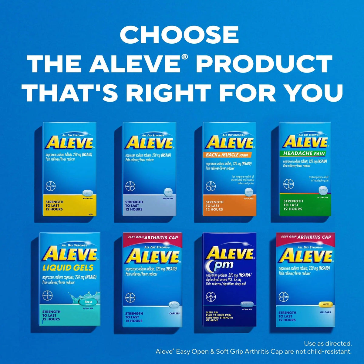 Aleve Pain Relief Naproxen Sodium Caplets ‐ 50 Count AleveBuy Supplements Australia