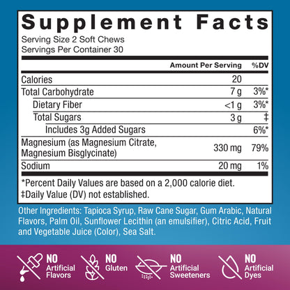 Force Factor Ultimate Magnesium Supplement, 330mg Magnesium Glycinate & Magnesium Citrate, Like Magnesium Gummies, Support Calm, Relaxation,