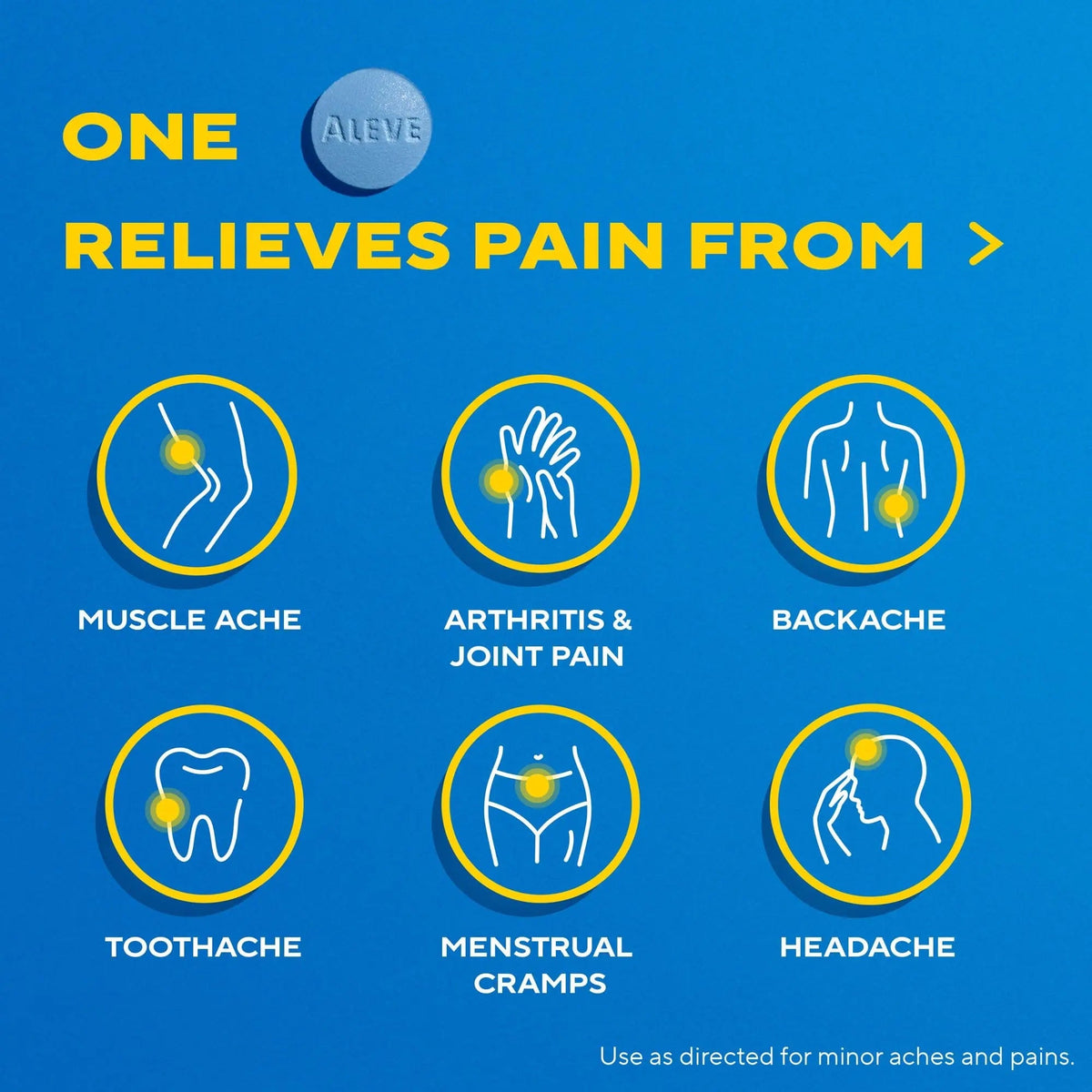 Aleve Back & Muscle Pain Relief Naproxen Sodium Tablets, Pain Reliever & Fever Reducer, Medicine for Body , 250 Count AleveBuy Supplements Australia