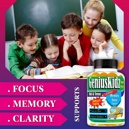 Celebrity Lifestyle Product Brain Support Focus Supplement for Kid and Teens Omega 3 Gummy Vitamin Memory and Attention, Brain Booster, Kid Focus Attention Supplement(1 Bottle) DHA 60ct Celebrity LifeStyle Product buy supplements Au
