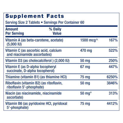 Life Extension Two-Per-Day Multivitamin - Packed with Over 25 Vitamins, Minerals & Extracts -Vitamins B6, C, D - Zinc - Two-Month Supply