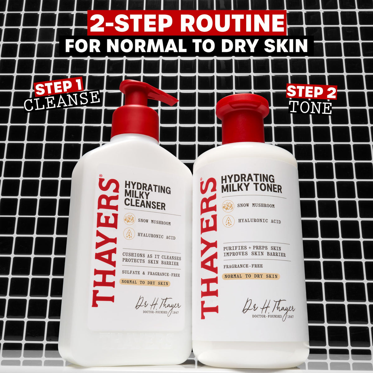 THAYERS Milky Face Toner Skin Care with Snow Mushroom Tremella and Hyaluronic Acid