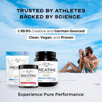 Muscle Feast Creapure Creatine Monohydrate Powder, Vegan Keto Friendly Gluten-Free, Mass Gainer, Muscle Recovery Supplement and Trusted Creatine for Muscle Growth,