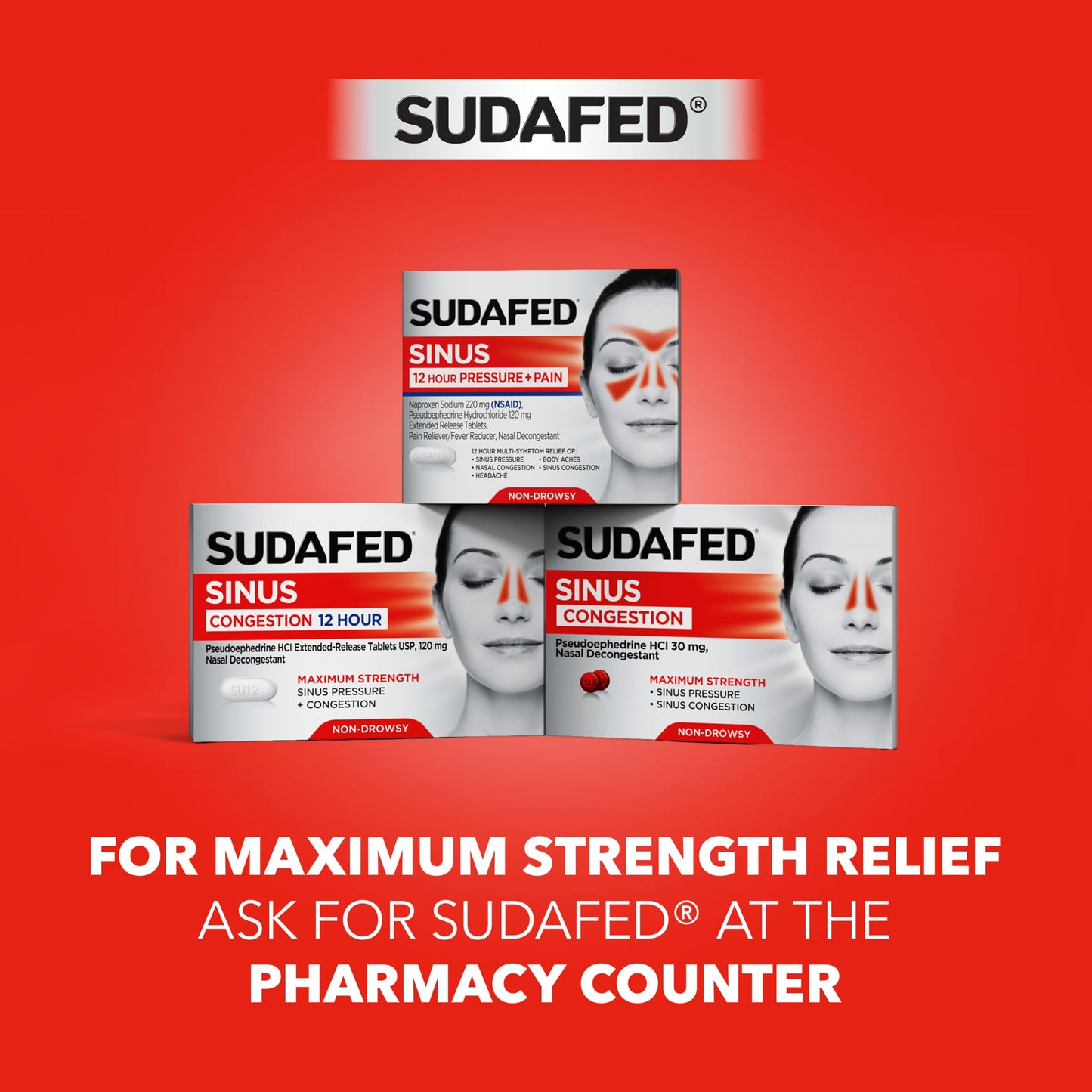 Sudafed PE Sinus Congestion Relief Tablets, Maximum Strength, Non-Drowsy 10 mg Phenylephrine HCI Decongestant for Sinus Pressure & Nasal Congestion Relief, Due to Cold or Allergies, 36 ct Sudafed buy supplements Au