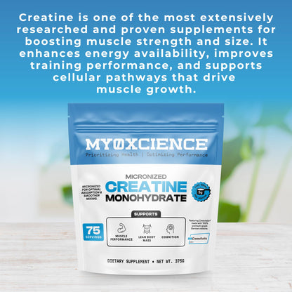MYOXCIENCE Micronized Creavitalis Creatine | The World’s Purest Micronized Form of Creatine Monohydrate | Supports Muscle Performance, Lean Body Mass, & Cognition | 75 Servings MYOXCIENCE buy supplements Au