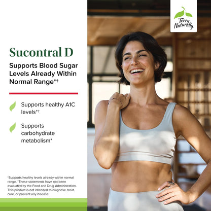 Terry Naturally Sucontral D - B-Complex & Folate Supplement - Carbohydrate Metabolism Support - Vitamin & Mineral Supplement with Zinc & Chromium