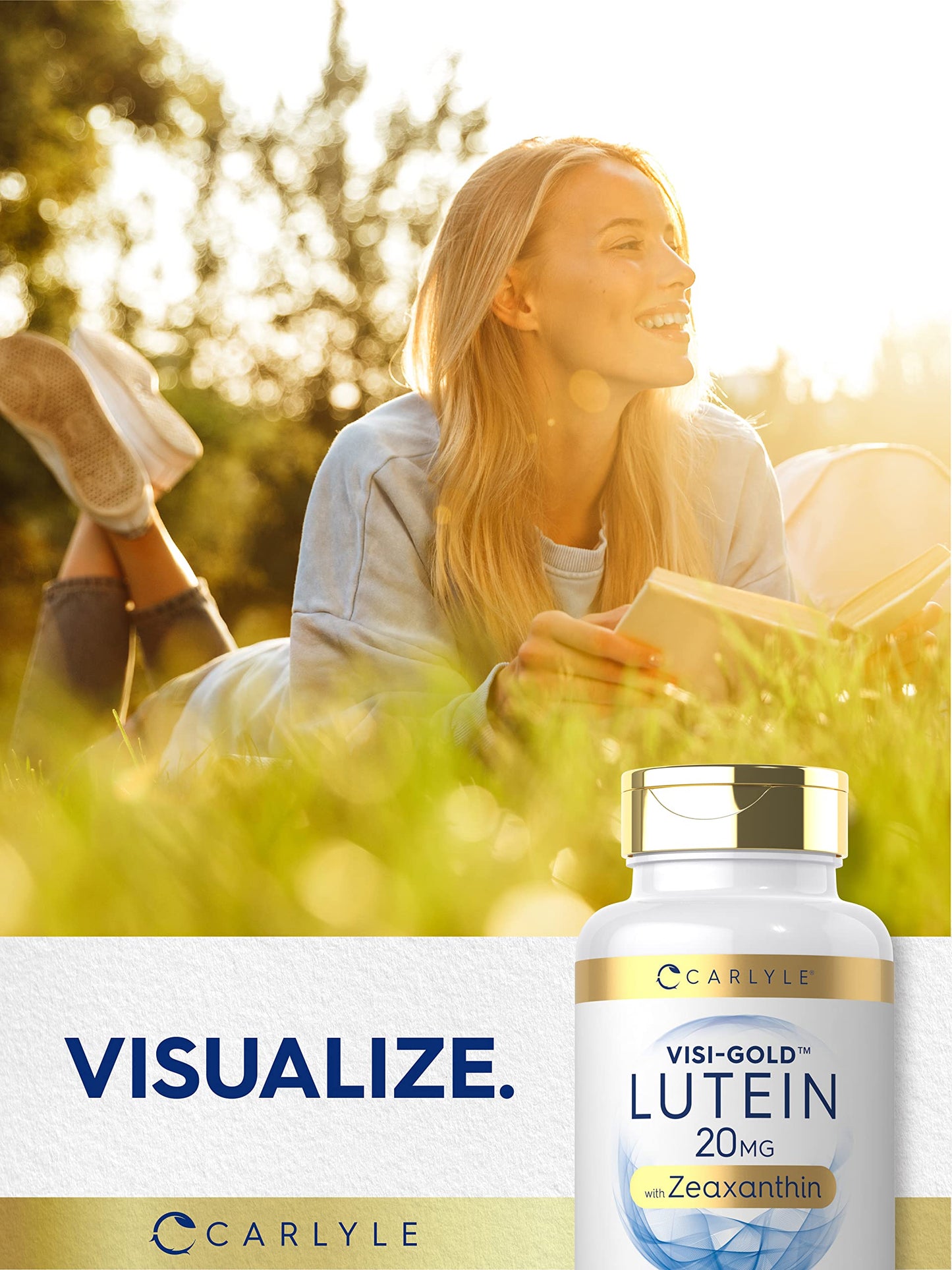 Carlyle Lutein and Zeaxanthin 20mg | 300 Softgels | Eye Health Vitamins | Non-GMO & Gluten Free Supplement