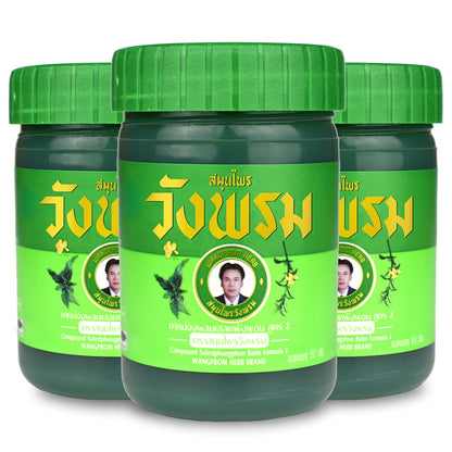 Wang Prom Herbal Balm 50g (Pack of 3) (Green) WANG PROMBuy Supplements Australia