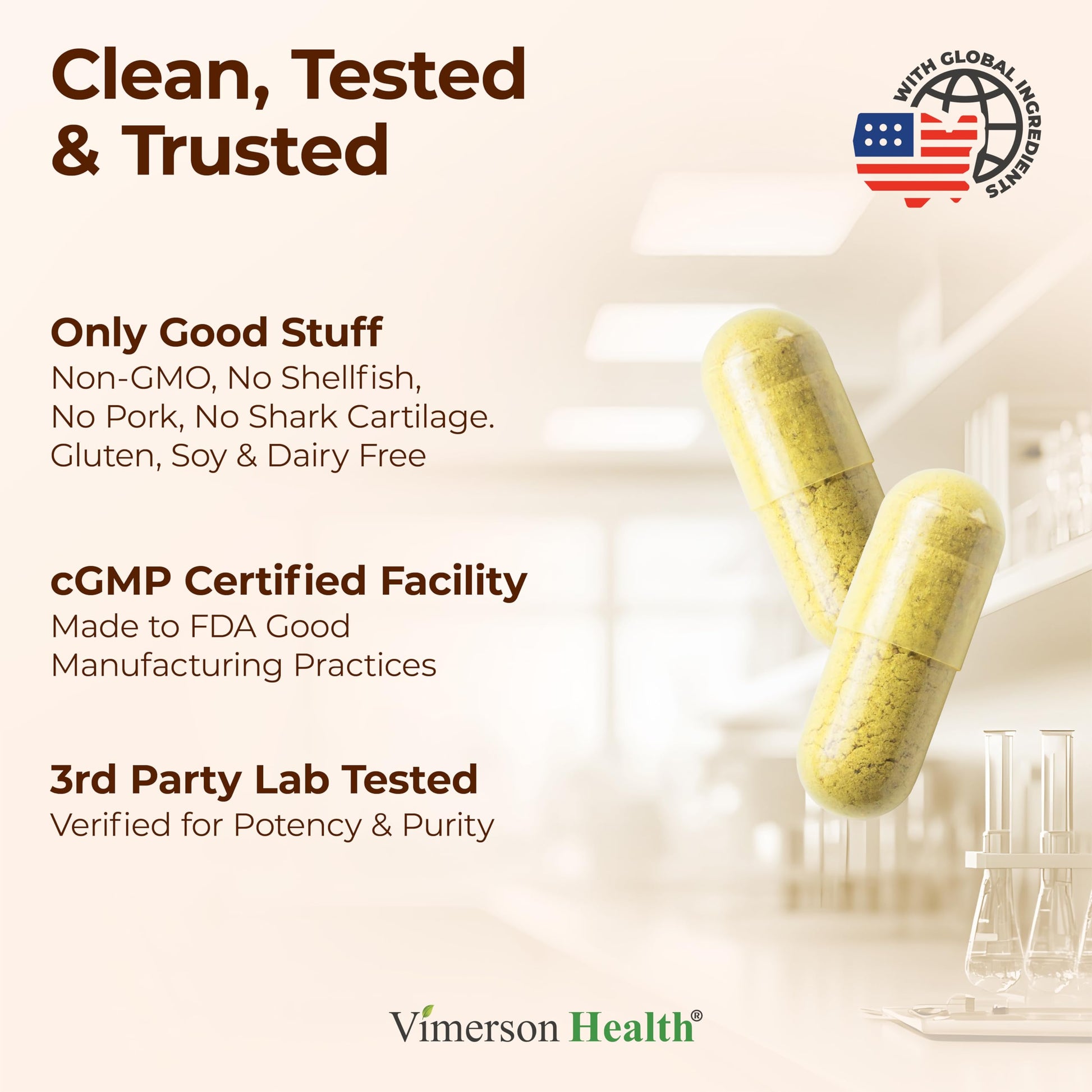 Glucosamine Chondroitin MSM – Joint Support Supplement for Women and Men with Glucosamine Sulfate 1500 mg, Chondroitin and MSM – for Cartilage, Joint Health and Flexibility – 90 Capsules Vimerson HealthBuy Supplements Australia