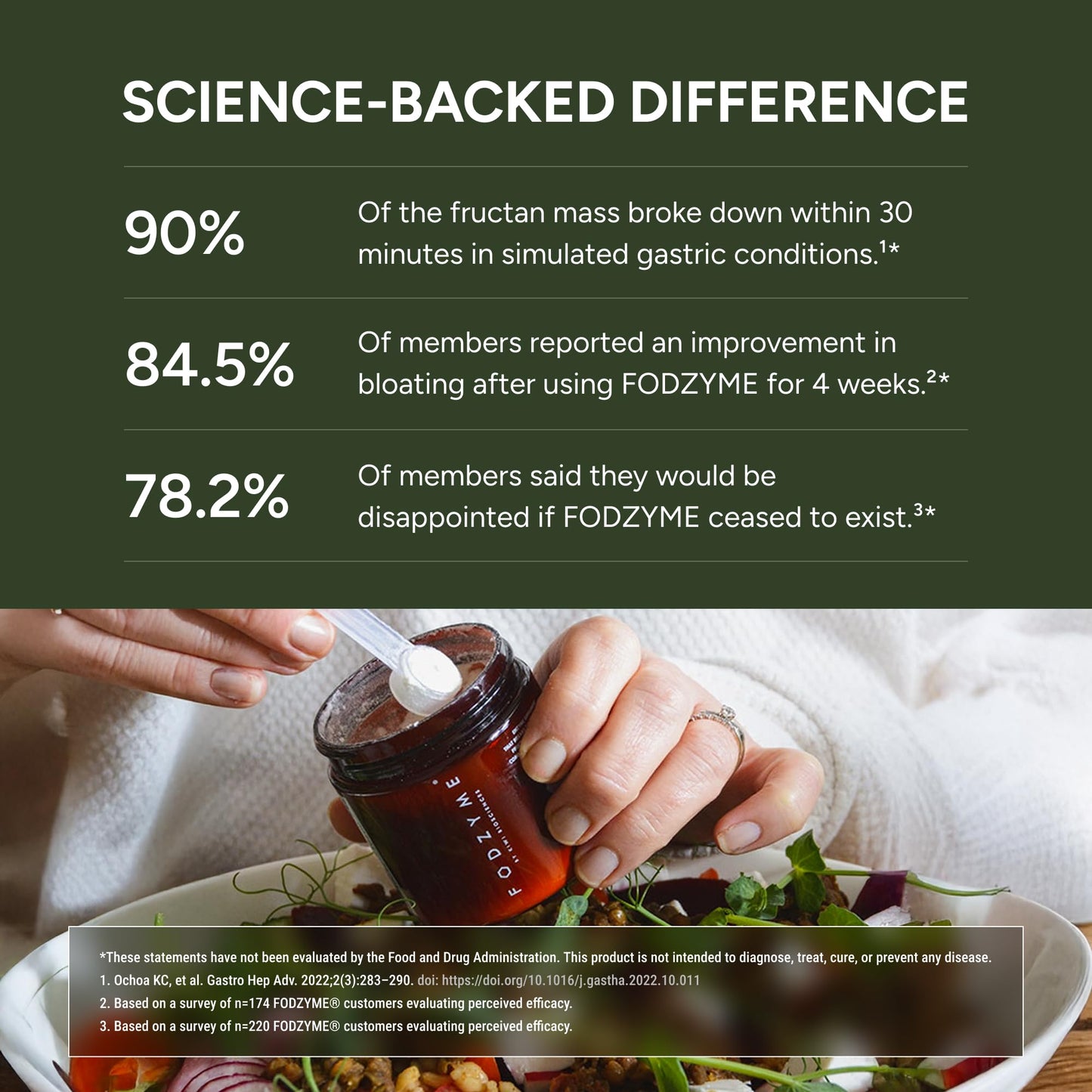 FODZYME® On-The-Go Digestive Enzymes for Gut Health, Relief for Bloating, Gas, Constipation, Diarrhea, Abdominal Pain, Low FODMAP, 30 Dose FODZYMEBuy Supplements Australia