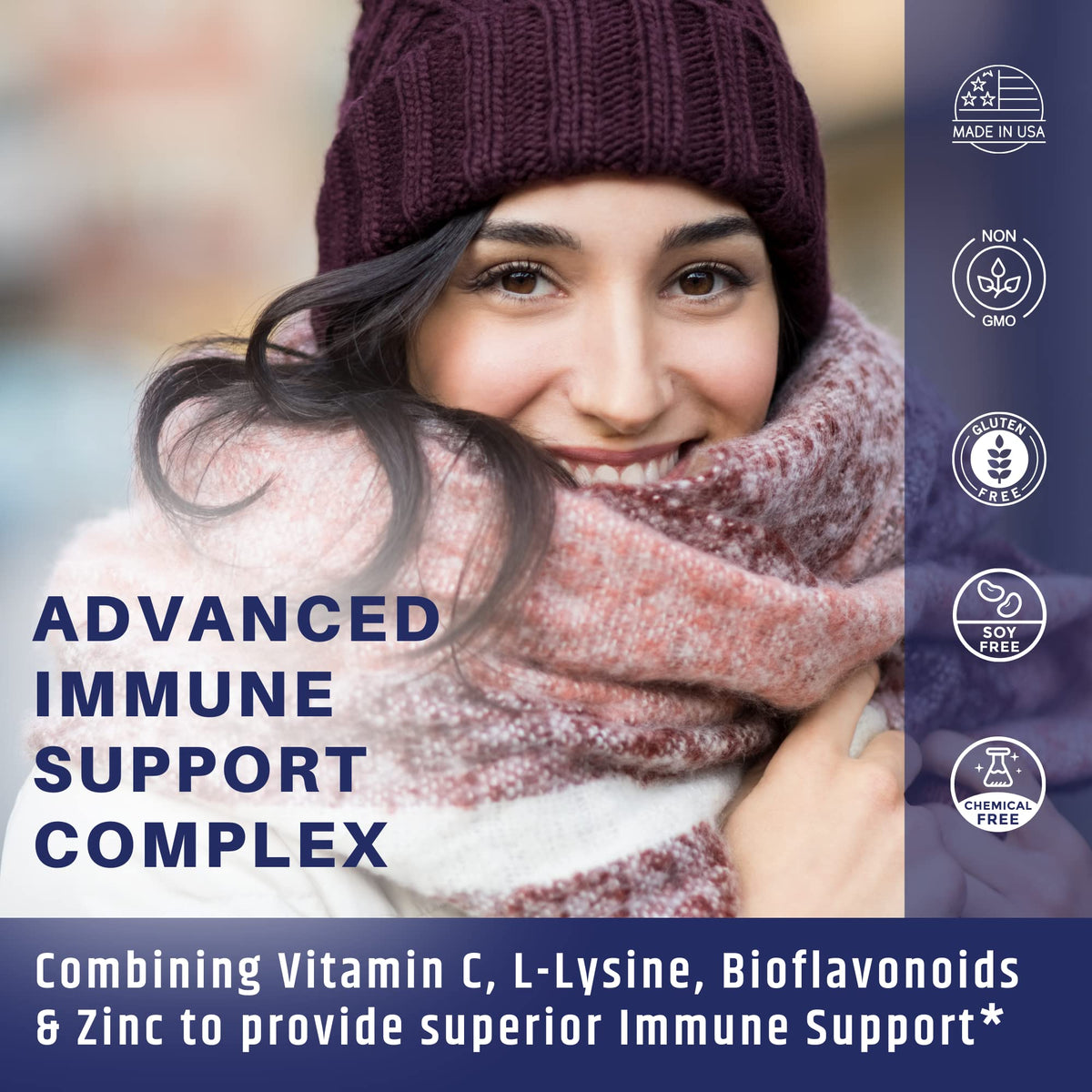 AgeImmune Vitamin C 1000mg Complex with L-Lysine 500mg, Zinc 12mg, Bioflavonoids 300mg. Doctor Formulated Magnesium Stearate Free Supplements for Healthy Immune System Support.(1) AgeImmune buy supplements Au