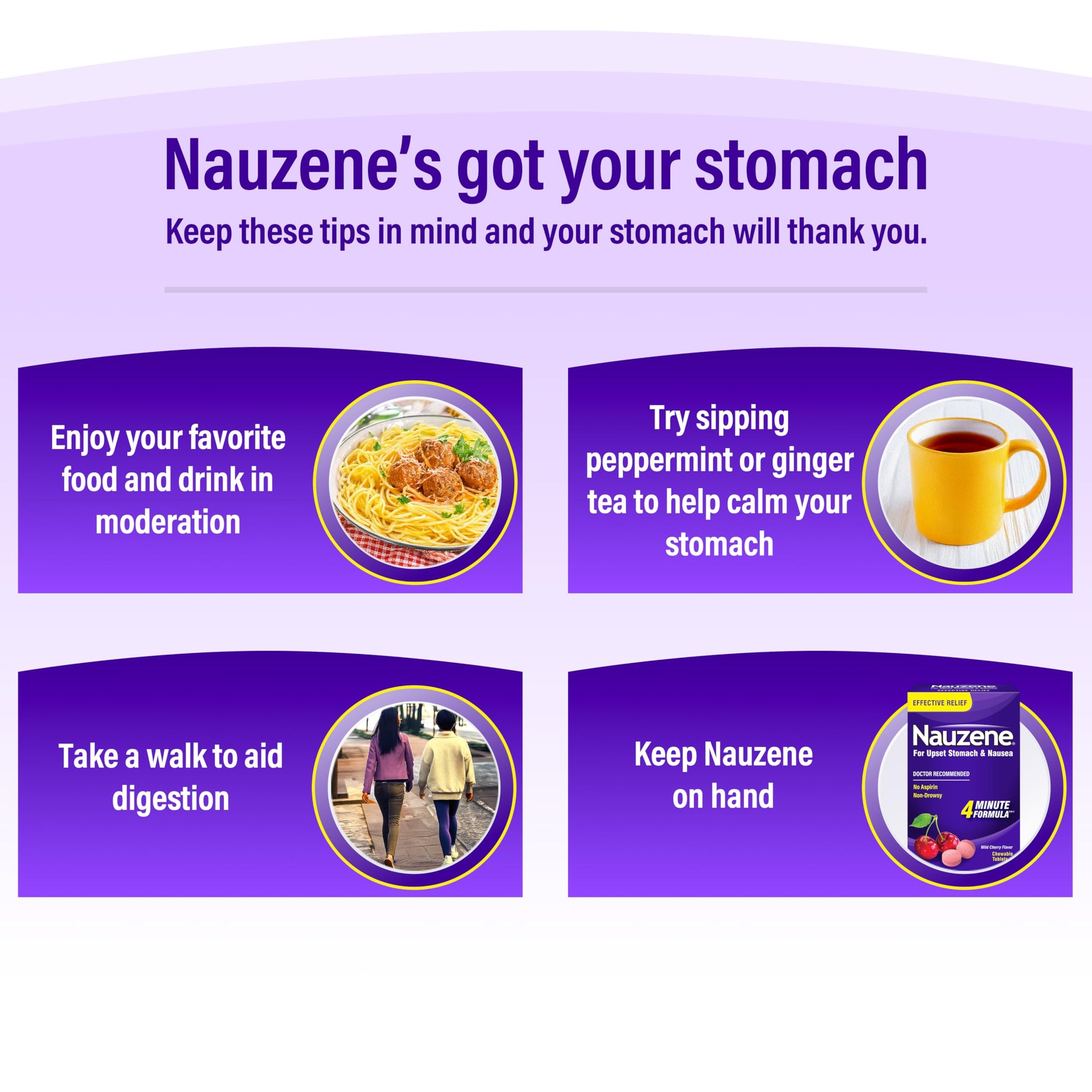 Nauzene Non-drowsy Upset Stomach & Nausea Relief Chewable Tablets - Fast-Acting Relief in 4 Minutes - Doctor Recommended - Wild Cherry Flavor, 42 ct Nauzene buy supplements Au